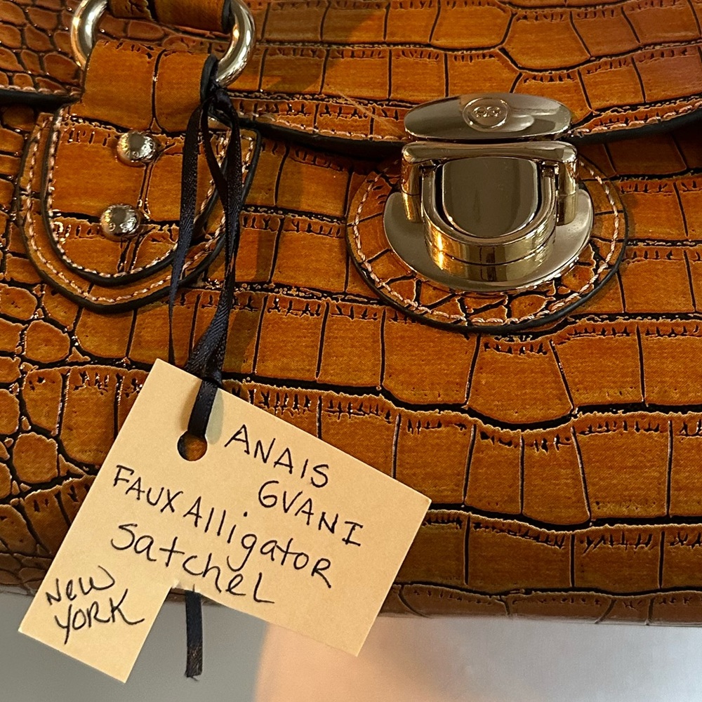 Anais Gvani Satchel Faux Alligator
